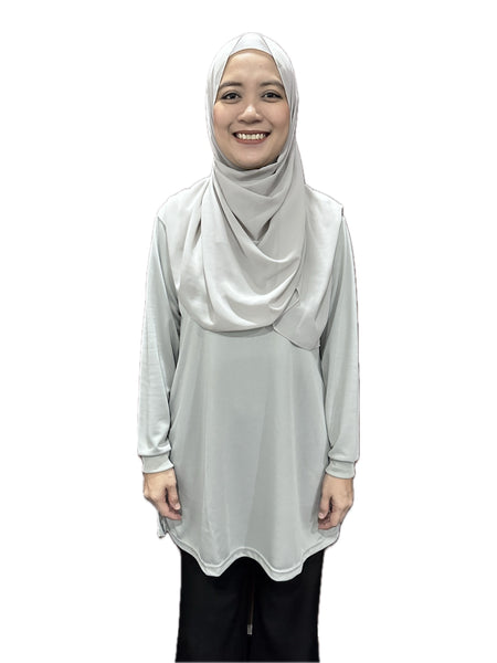 Light Grey Muslimah Drifit