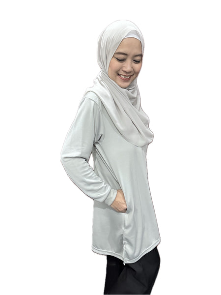 Light Grey Muslimah Drifit
