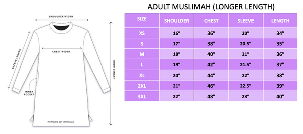 Dark Grey (Longer) Muslimah Drifit