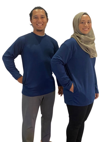 Navy Blue Long Sleeve Drifit - Men/Women