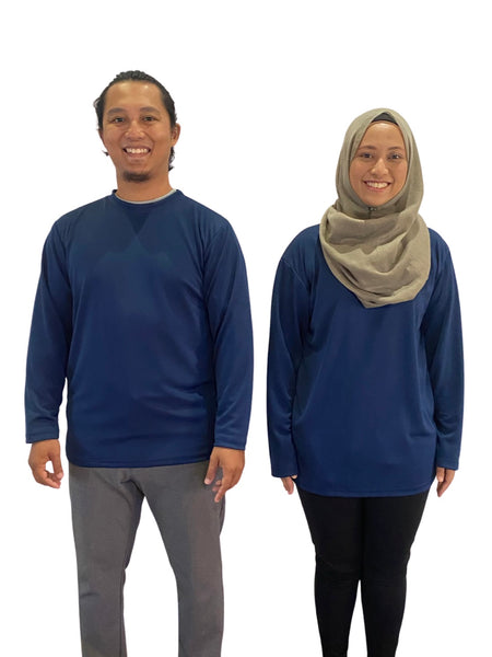 Navy Blue Long Sleeve Drifit - Men/Women