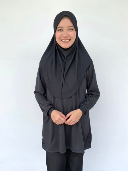 Black Tudung Drifit - M