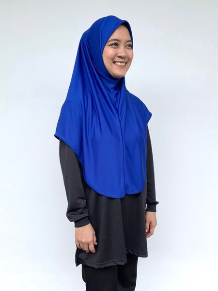 Royal Blue Tudung Drifit - L