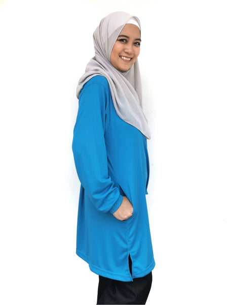 Turquoise Blue Muslimah Drifit