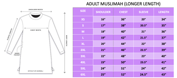 Black (Longer) Muslimah Drifit