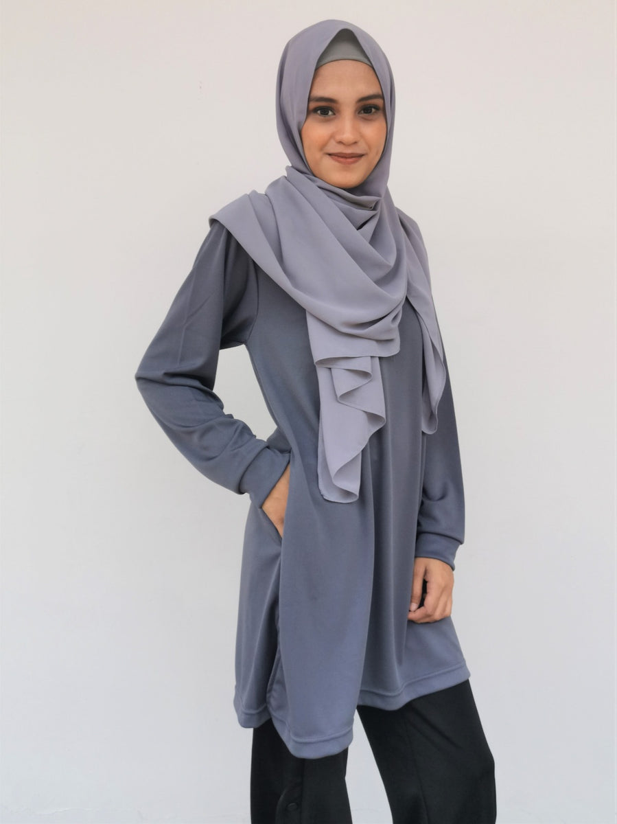 Dark Grey Muslimah Drifit